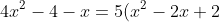 4x^2-4-x=5(x^2-2x+2)
